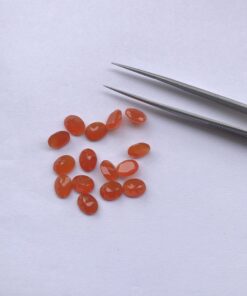 8x6mm Natural Carnelian Faceted Oval Cut Gemstone