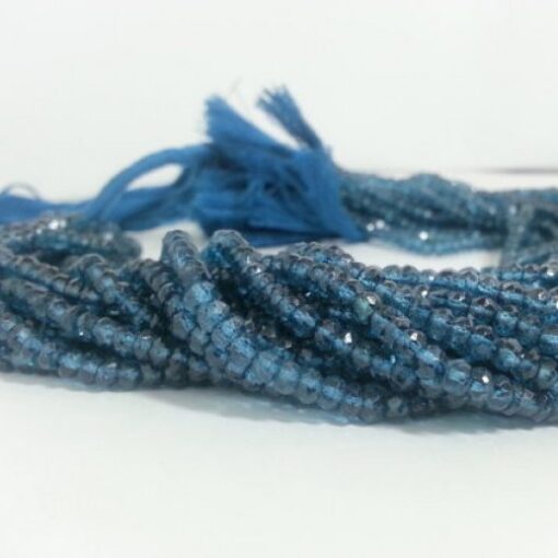 4mm london blue topaz beads