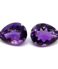 10x12mm african amethyst pear cut