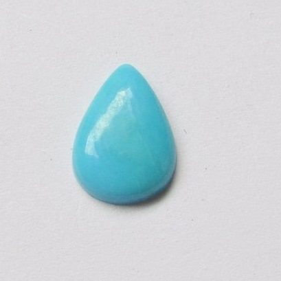 14x10mm Natural Sleeping Beauty Turquoise Smooth Pear Cabochon