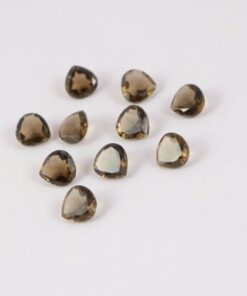 4mm smoky quartz heart cut