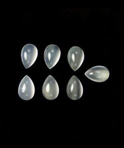 3x5mm Natural White Moonstone Smooth Pear Cabochon