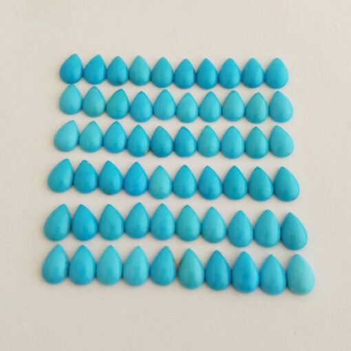 3x5mm Natural Sleeping Beauty Turquoise Smooth Pear Cabochon