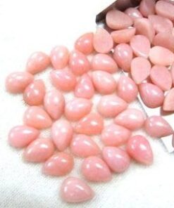 4x5mm Natural Pink Opal Smooth Pear Cabochon