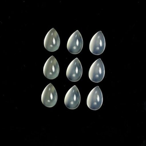 4x5mm Natural White Moonstone Smooth Pear Cabochon