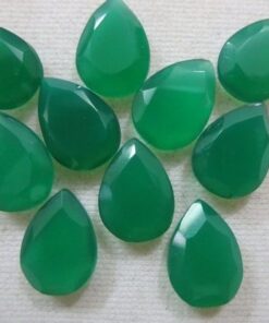 5x4mm green onyx pear cut