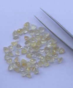 6mm Natural Golden Rutile Trillion Cut Gemstone