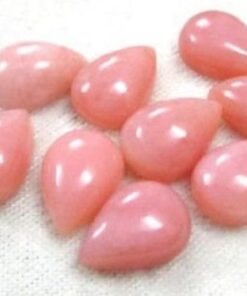 8x6mm Natural Pink Opal Smooth Pear Cabochon