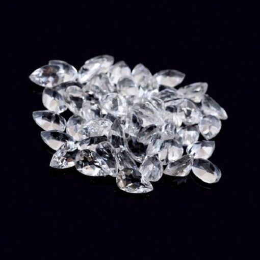 6x8mm crystal quartz pear cut