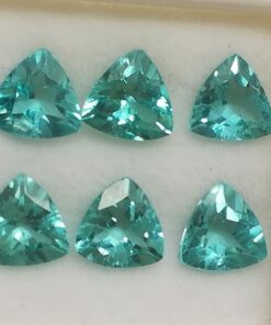 7mm blue apatite trillion cut