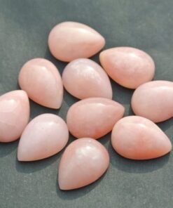 9x7mm Natural Pink Opal Smooth Pear Cabochon