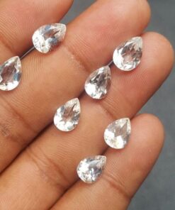 7x9mm crystal quartz pear cut