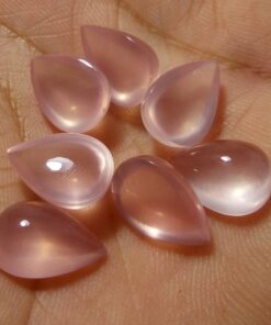 7x9mm rose quartz pear