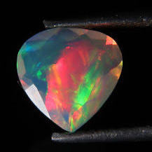 8mm ethiopian opal heart cut