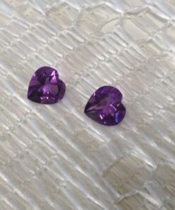 8mm african amethyst heart cut
