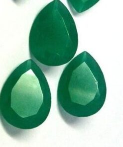 8x10mm green onyx pear cut