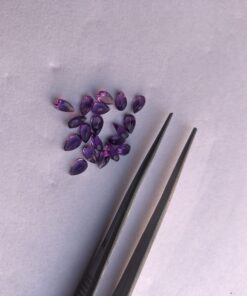 5x4mm african amethyst pear cut