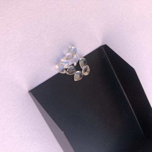 5x3mm crystal quartz pear cut