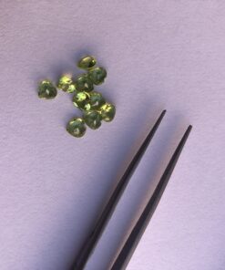 6mm peridot heart cut