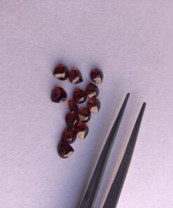 6mm red garnet heart cut