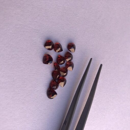 6mm red garnet heart cut