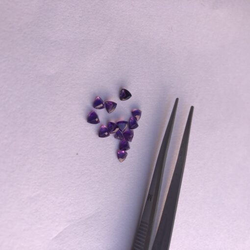 4mm african amethyst trillion cut