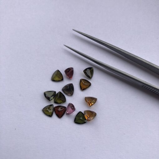 5mm multi tourmaline trillion cut