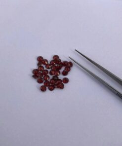 2.75mm red garnet round cut