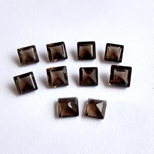 2mm smoky quartz square cut