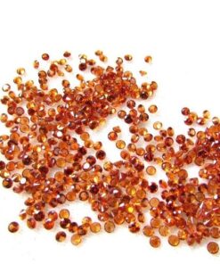 2mm hessonite garnet round cut