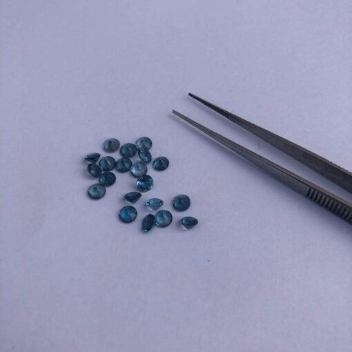 3.5mm london blue topaz round cut