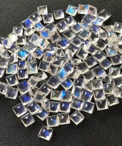 3mm rainbow moonstone square cut