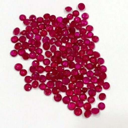 3mm burma ruby round cut