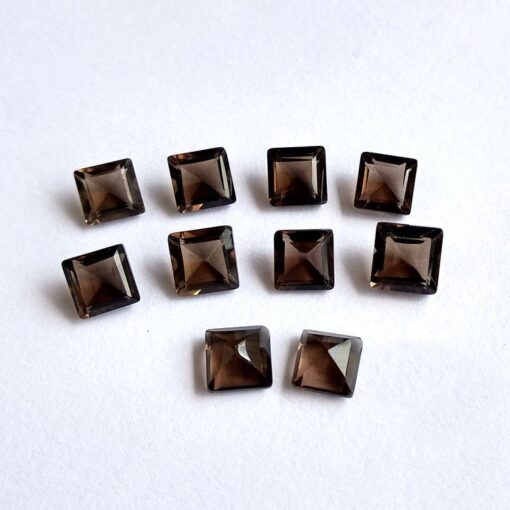 3mm smoky quartz princess square cut