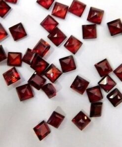 3mm red garnet princess cut