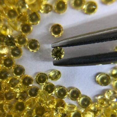 3mm yellow sapphire round cut