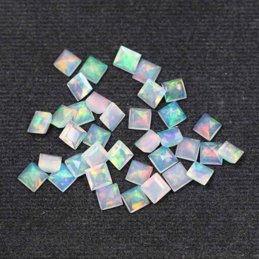 4mm ethiopian opal square cut