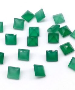 4mm green onyx square cut