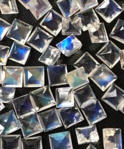 4mm rainbow moonstone princess cut