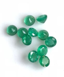 4mm zambian emerald round cut