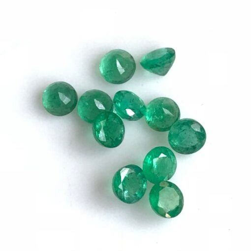 4mm zambian emerald round cut