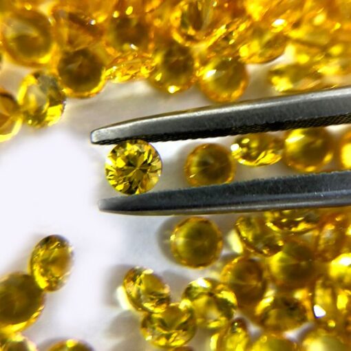 4mm yellow sapphire round cut