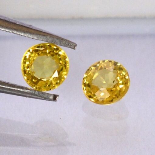 5mm yellow sapphire round cut