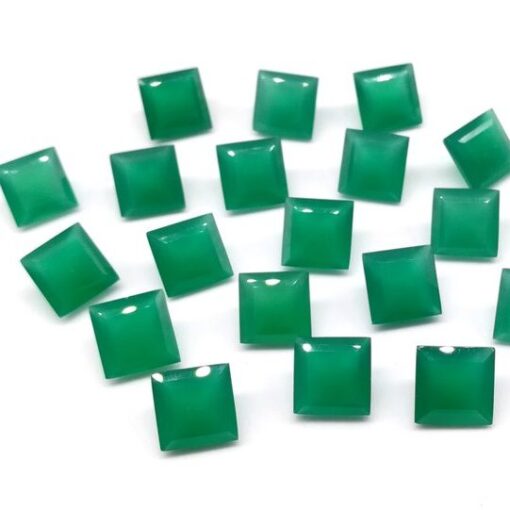 5mm green onyx square cut