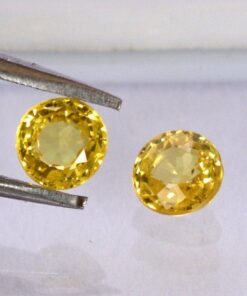 6mm yellow sapphire round cut