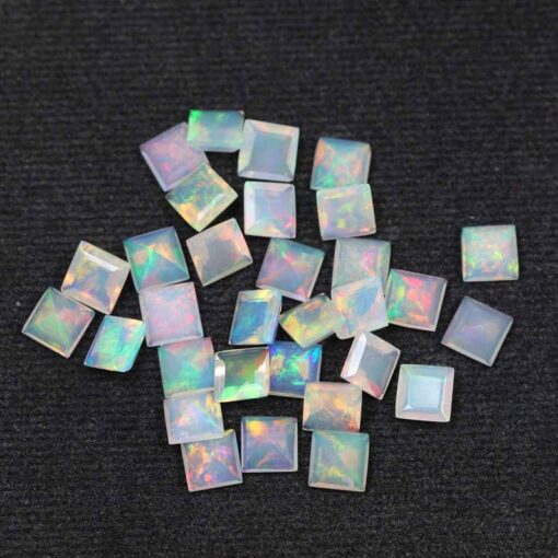 6mm ethiopian opal square cut
