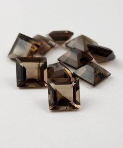 6mm smoky quartz square cut