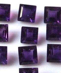 6mm african amethyst princess cut
