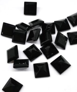 6mm black onyx princess cut