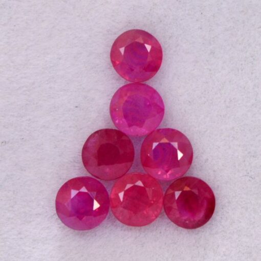 6mm burma ruby round cut